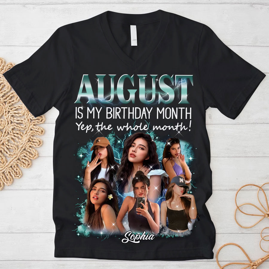 August Birthday Shirt, Custom Birthday Shirt, Queens Born In August, August Birthday Shirts For Woman, August Birthday Gifts - YPT-TLQ