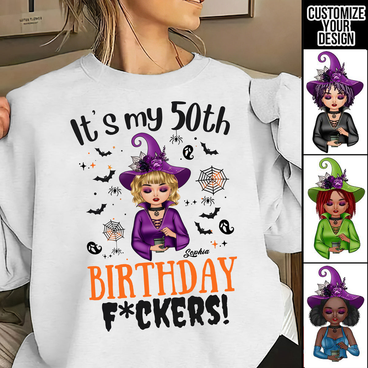Personalized 50th Birthday Shirts, Custom Birthday Shirts, Turning 50 Shirt, Gifts For Women Turning 50, 50 And Fabulous Shirt, 50th Birthday Shirts For Her-YPT-ALK