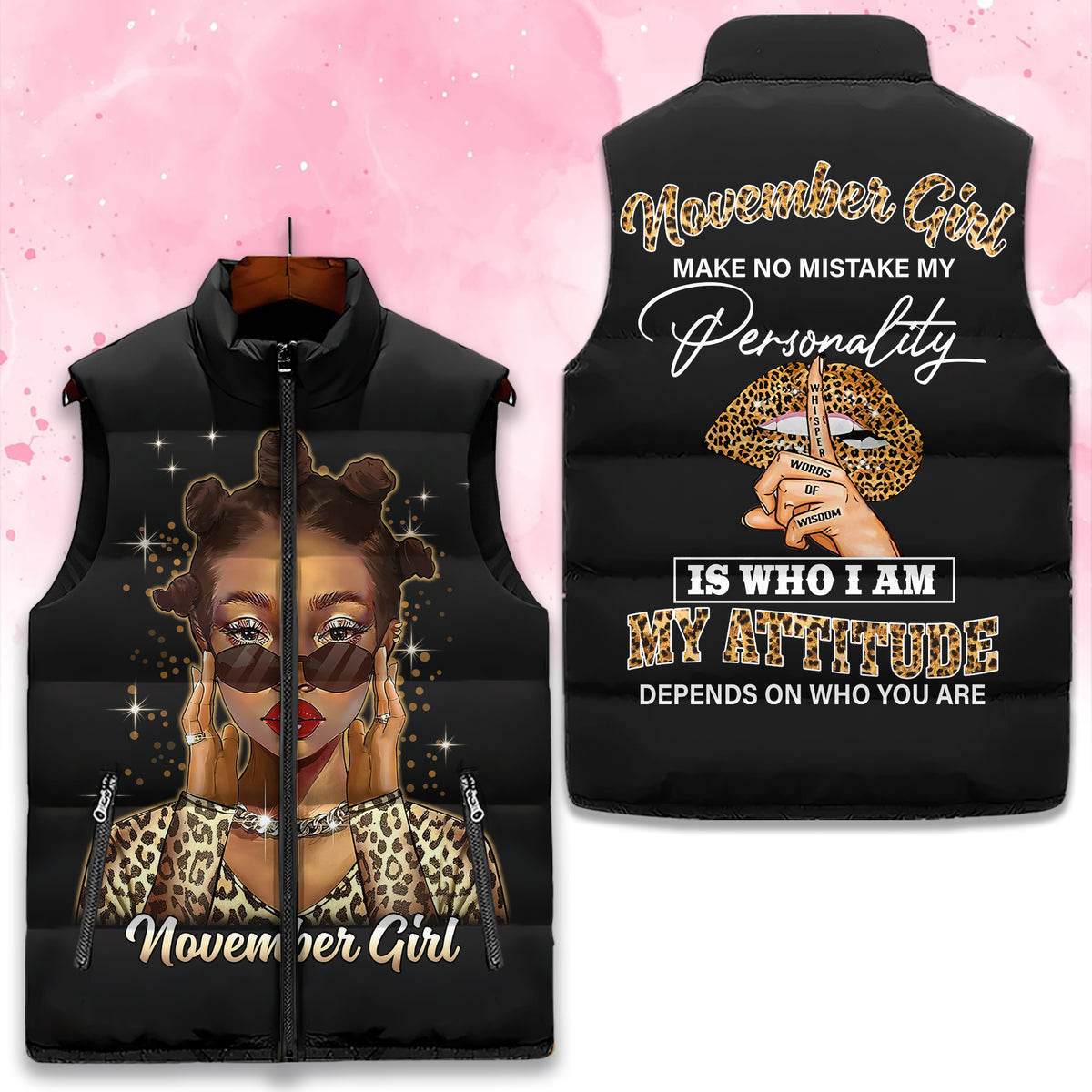 Puffer Vest - Personalized November Birthday Month, Gift Ideas For November Birthday For Girls