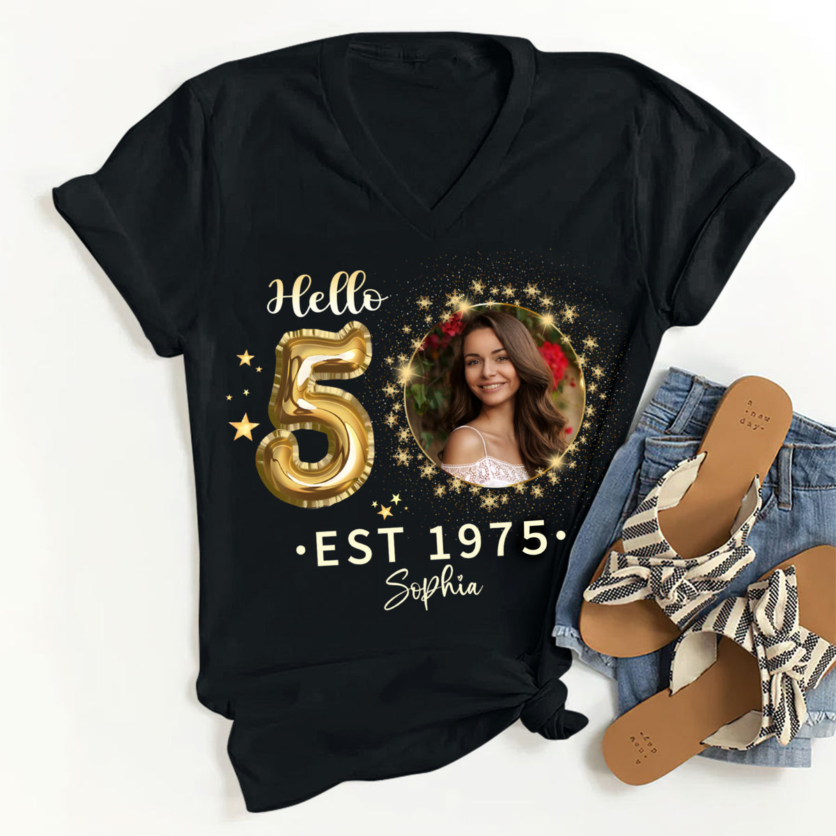 50th Birthday Shirts, Custom Birthday Shirts, Turning 50 Shirt, Gifts For Women Turning 50, 50 And Fabulous Shirt, 1975 Shirt, 50th Birthday Shirts For Her-YPT-TLT