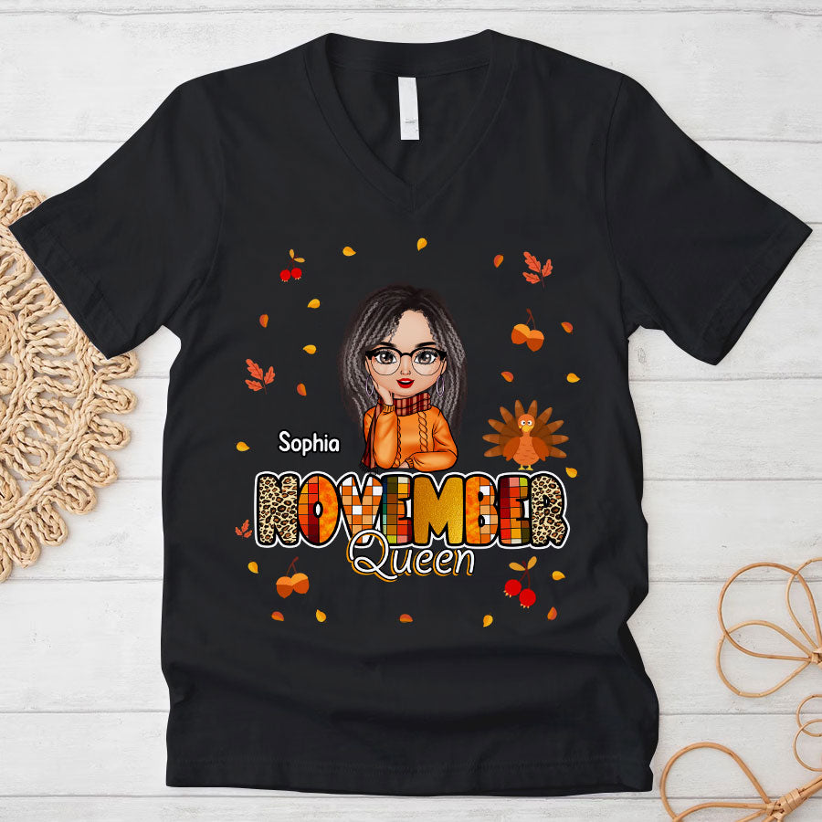 November Birthday Shirt, Custom Birthday Shirt, Queens Born In November, November Birthday Shirts For Woman, November Birthday Gifts