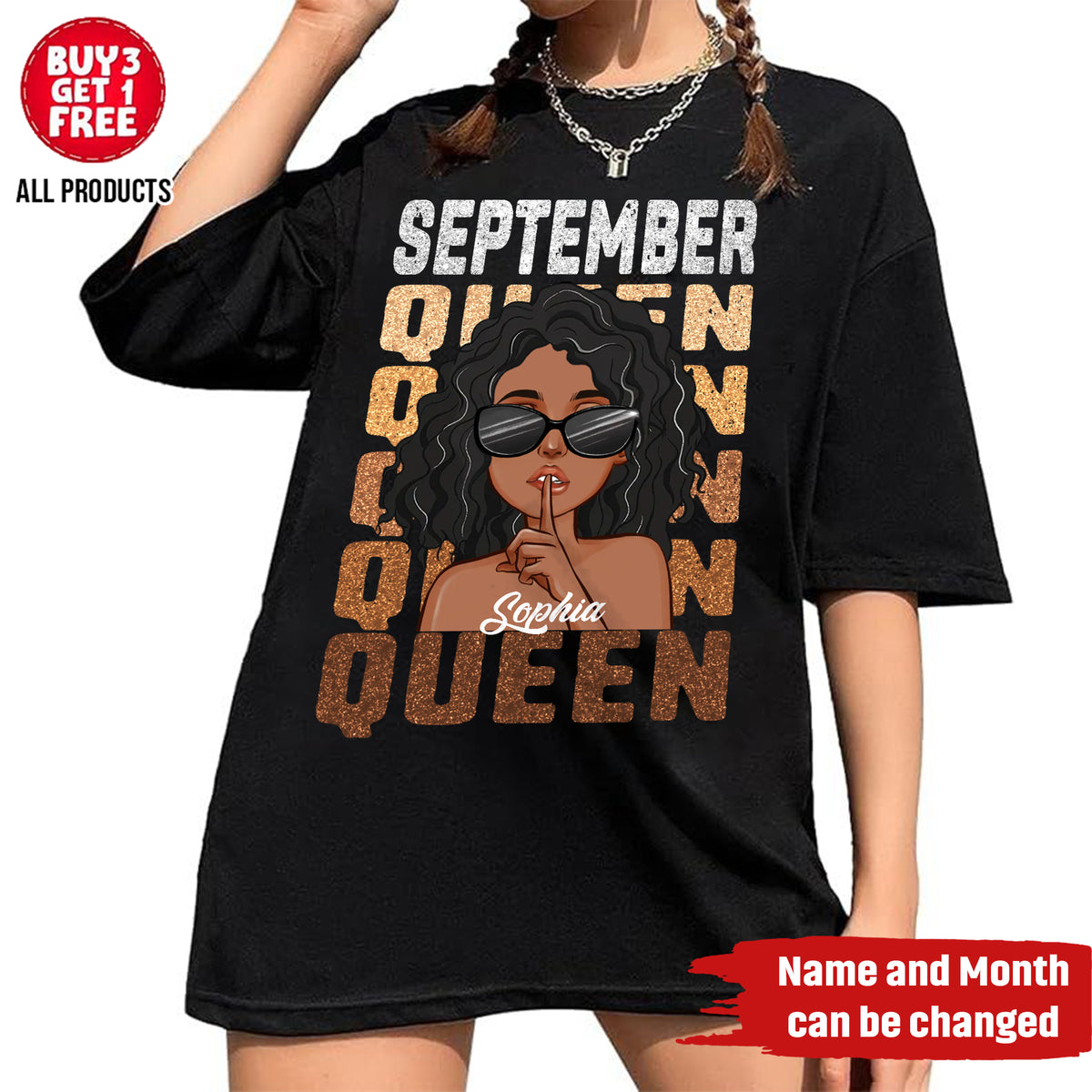 September Birthday Shirt, Custom Birthday Shirt, Queens are Born In September, September Birthday Shirts For Woman, September Birthday Gifts-YPT-ALK