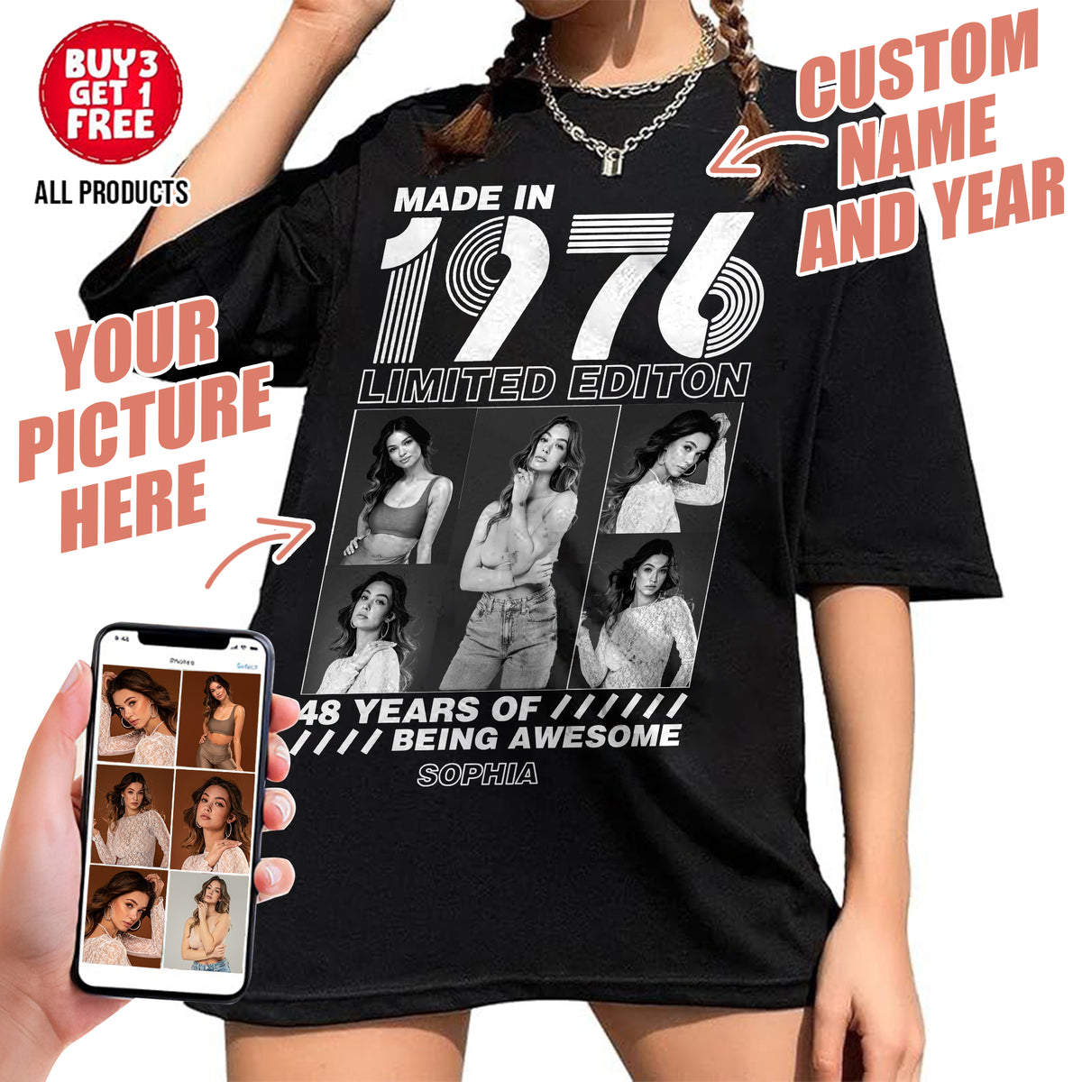 48th Birthday Shirts, Custom Birthday Shirts, Turning 48 Shirt, Gifts For Women Turning 48, 48 And Fabulous Shirt -YPT-TLT