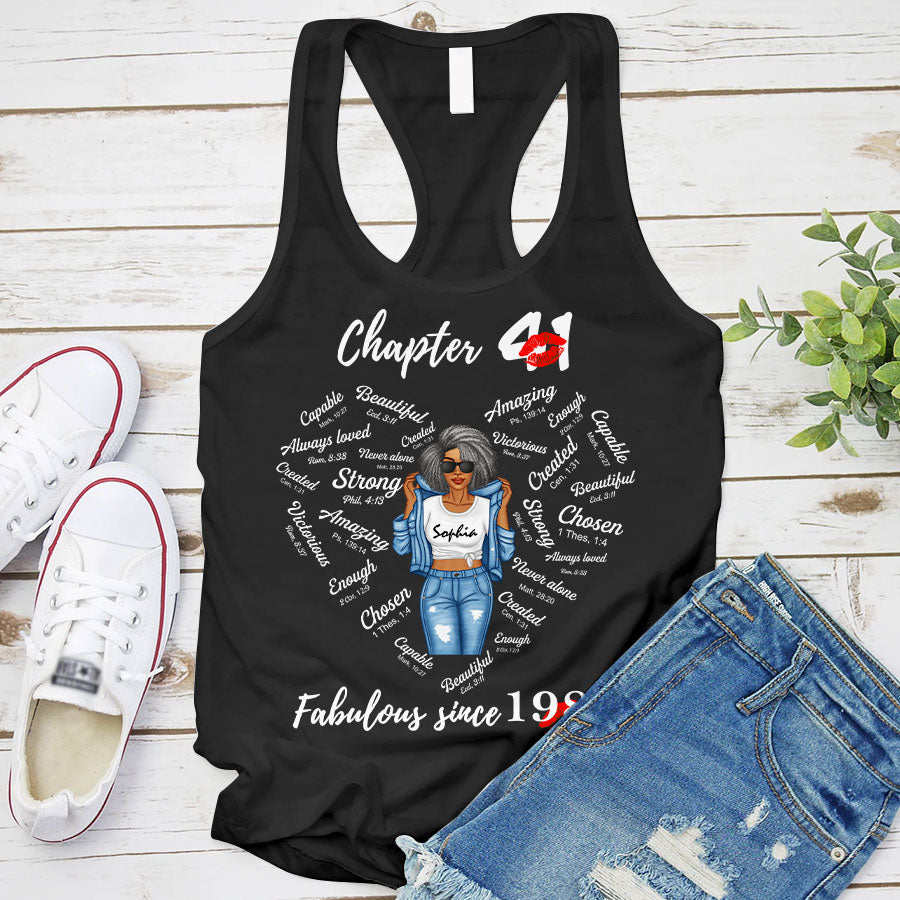 Chapter 41, Fabulous Since 1983 41st Birthday Unique T Shirt For Woman, Her Gifts For 41 Years Old , Turning 41 Birthday Cotton Shirt-TLQ