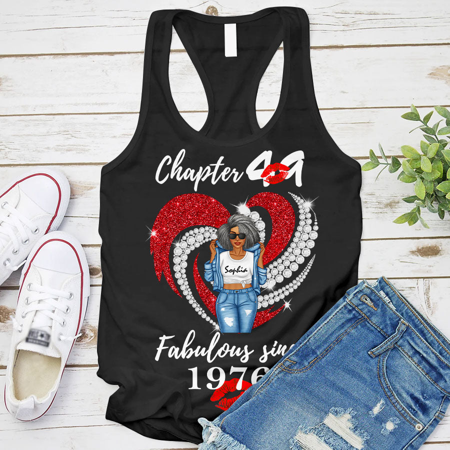 Personalised 49th Birthday Gifts, 1976 T Shirt, Gift Ideas 49th Birthday Woman - TLQ