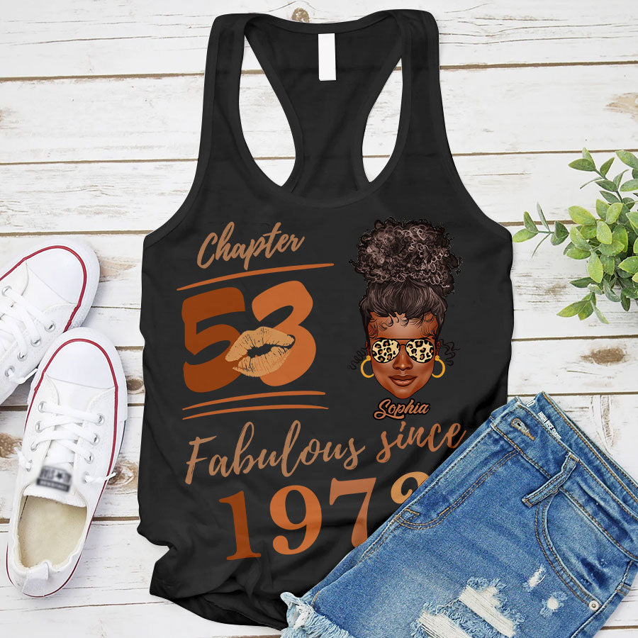 Chapter 53, Fabulous Since 1973 53rd Birthday Unique T Shirt For Woman, Her Gifts For 53 Years Old , Turning 53 Birthday Cotton Shirt TLQ