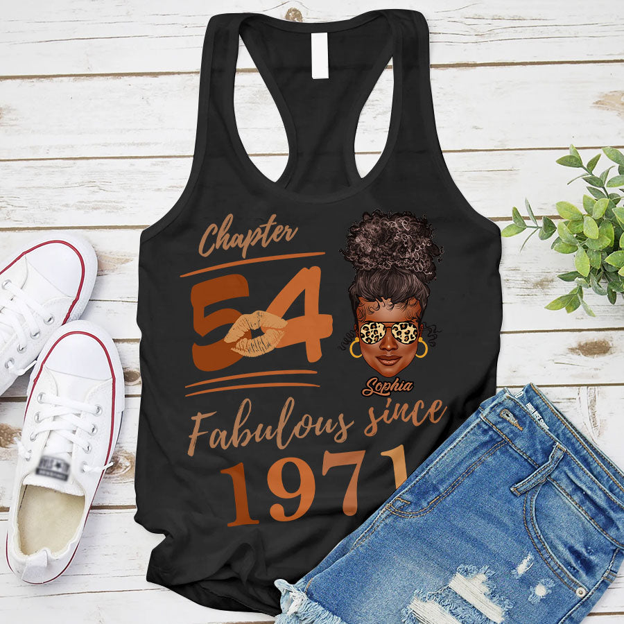 Chapter 54, Fabulous Since 1971 54th Birthday Unique T Shirt For Woman, Her Gifts For 54 Years Old , Turning 54 Birthday Cotton Shirt TLQ