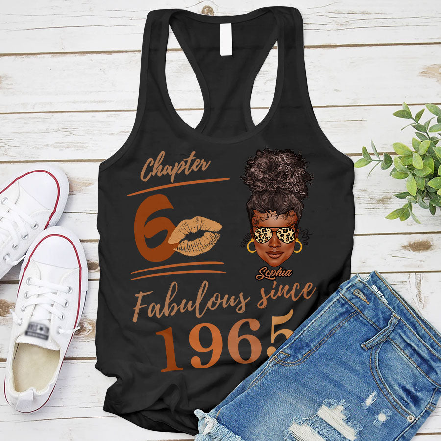 Chapter 60, Fabulous Since 1965 60th Birthday Unique T Shirt For Woman, Her Gifts For 60 Years Old , Turning 60 Birthday Cotton Shirt TLQ