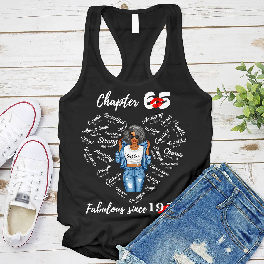Chapter 65 Fabulous Since 1959 65th Birthday Unique T Shirt For Woman, Her Gifts For 65 Years Old , Turning 65 Birthday Cotton Shirt-TLQ