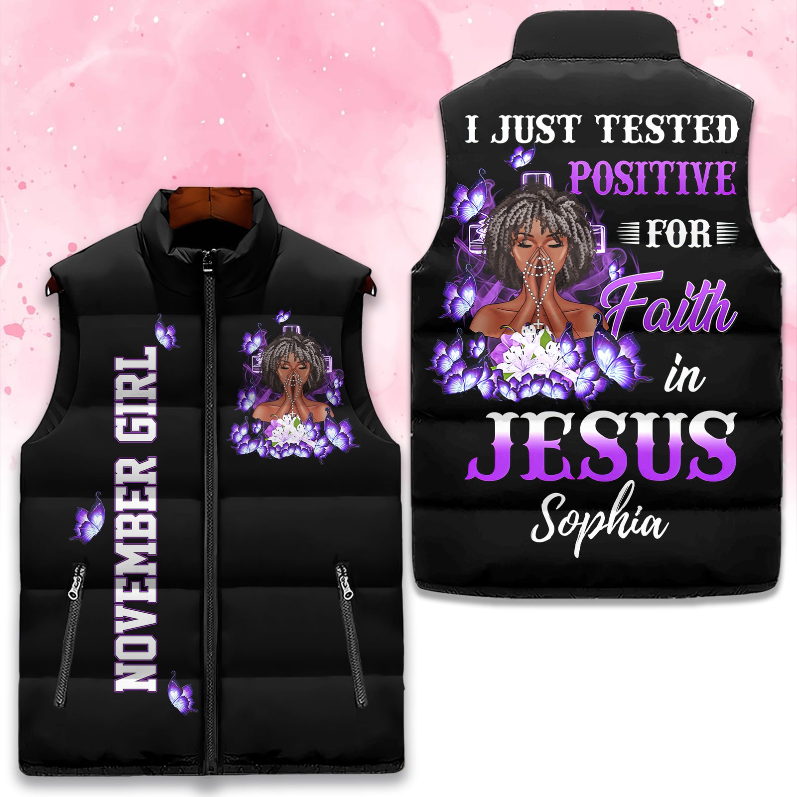 Puffer Vest - Personalized November Birthday Month, Gift Ideas For November Birthday For Girls