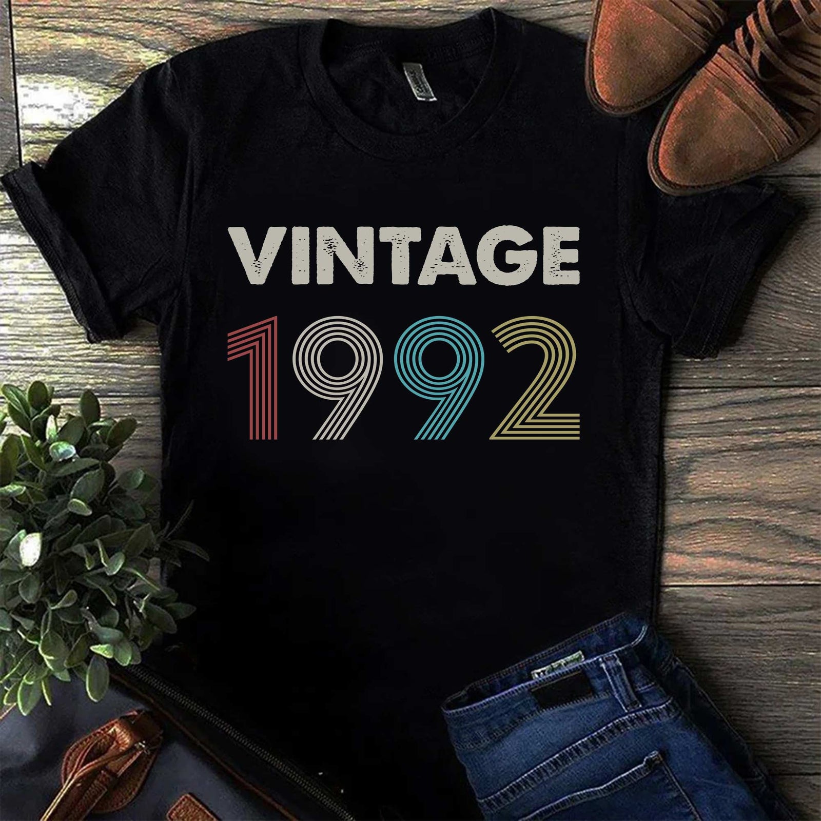 Vintage 1992 Shirt, 34th Birthday Shirt, Gifts For 34th Years Old,34th And Fabulous Shirt, Turning 34th And Fabulous Birthday Cotton Shirt