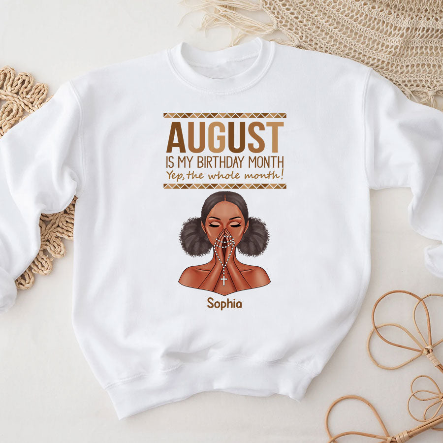 Custom Birthday Shirt, Queen Was Born In August, August Birthday Gifts For Woman, August Birthday Gifts