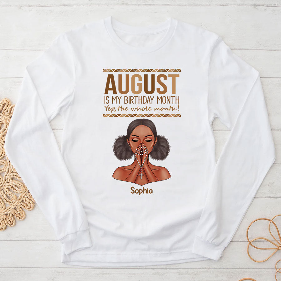Custom Birthday Shirt, Queen Was Born In August, August Birthday Gifts For Woman, August Birthday Gifts