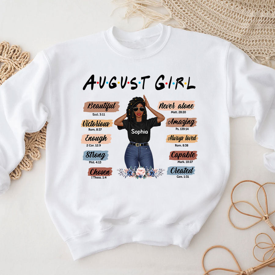 Custom Birthday Shirt, Queen Was Born In August, August Birthday Shirts For Woman, August Birthday Gifts, August Is My Birthday Month