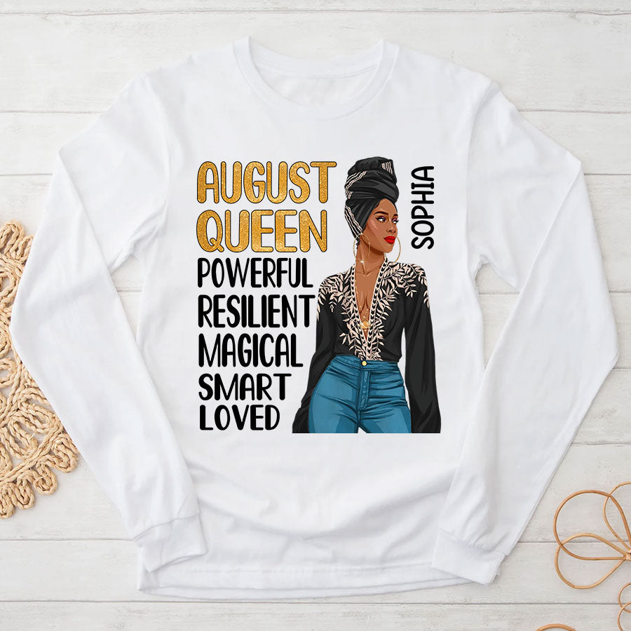 August Birthday Shirt, Custom Birthday Shirt, Queens are Born In August, August Birthday Shirts For Woman, August Birthday Gifts