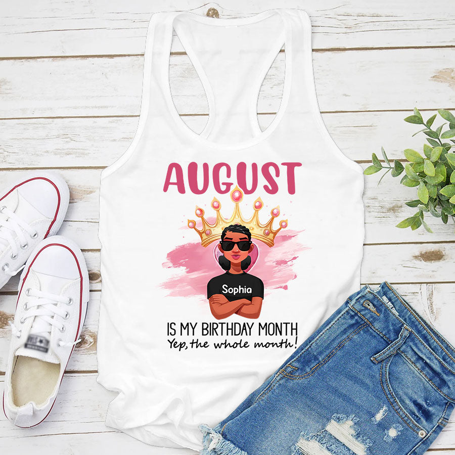 August Birthday Shirt, Custom Birthday Shirt, Queens are Born In August, August Birthday Shirts For Woman, August Birthday Gifts