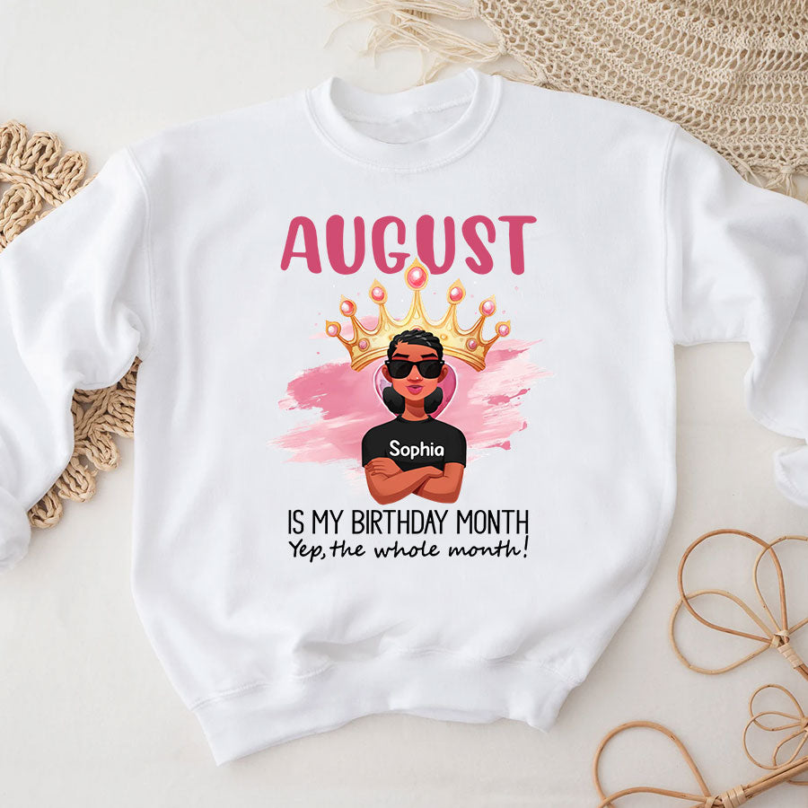 August Birthday Shirt, Custom Birthday Shirt, Queens are Born In August, August Birthday Shirts For Woman, August Birthday Gifts