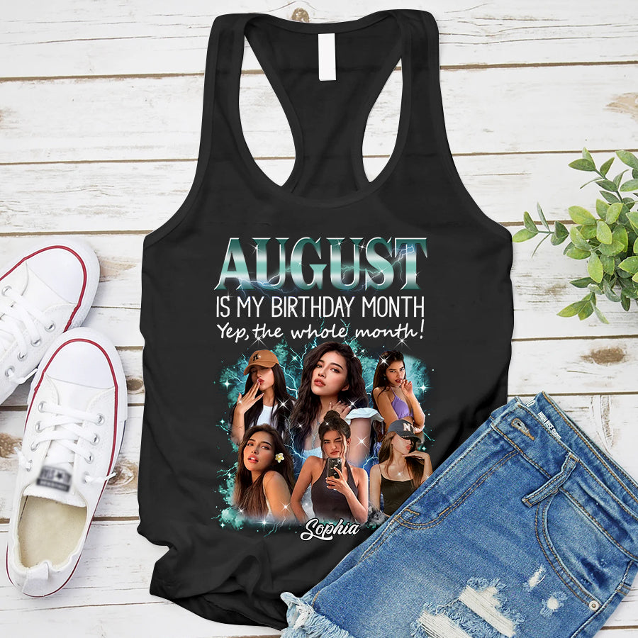 August Birthday Shirt, Custom Birthday Shirt, Queens Born In August, August Birthday Shirts For Woman, August Birthday Gifts - YPT-TLQ