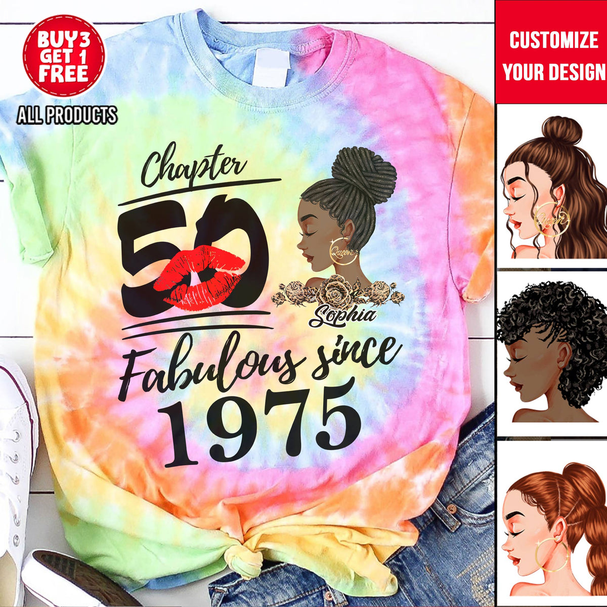 Chapter 50, Fabulous Since 1975 50th Birthday Unique T Shirt For Woman, Custom Birthday Shirt, Her Gifts For 50 Years Old , Turning 50 Birthday Cotton Shirt - YPT-HCT