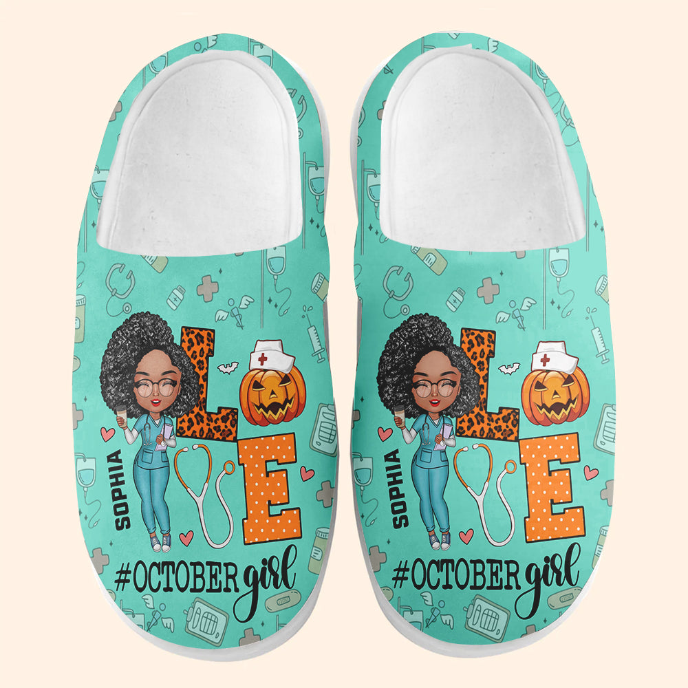 Personalized Slippers, Custom Birthday Gifts For October Girls, Birthday Gifts For Nurses, Halloween gifts