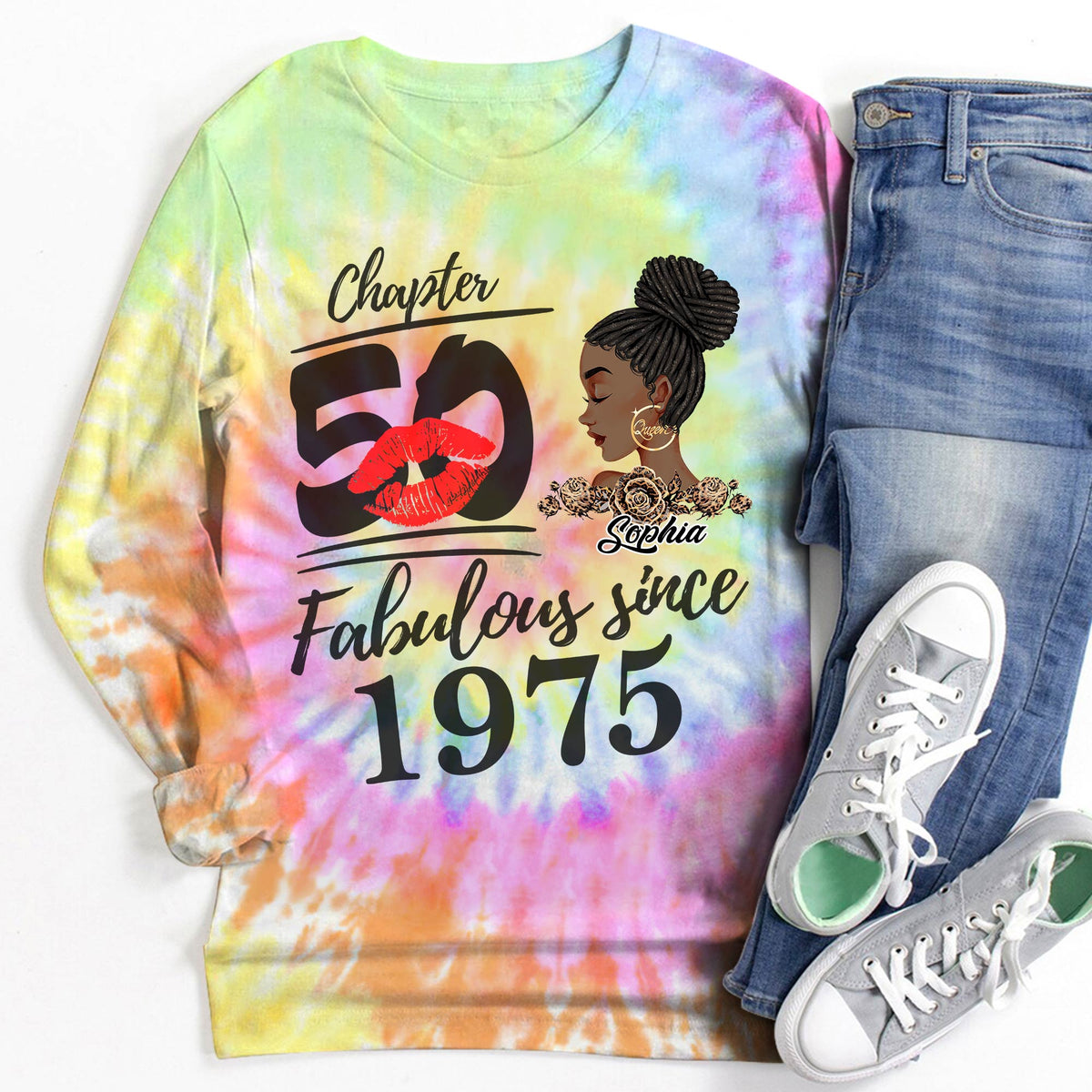 Chapter 50, Fabulous Since 1975 50th Birthday Unique T Shirt For Woman, Custom Birthday Shirt, Her Gifts For 50 Years Old , Turning 50 Birthday Cotton Shirt - YPT-HCT