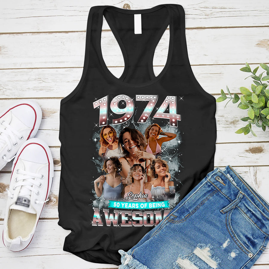 50th Birthday Shirts, Custom Birthday Shirts, Turning 50 Shirt, Gifts For Women Turning 50, 50 And Fabulous Shirt, 1974 Shirt, 50th Birthday Shirts For Her-YPT-TLQ