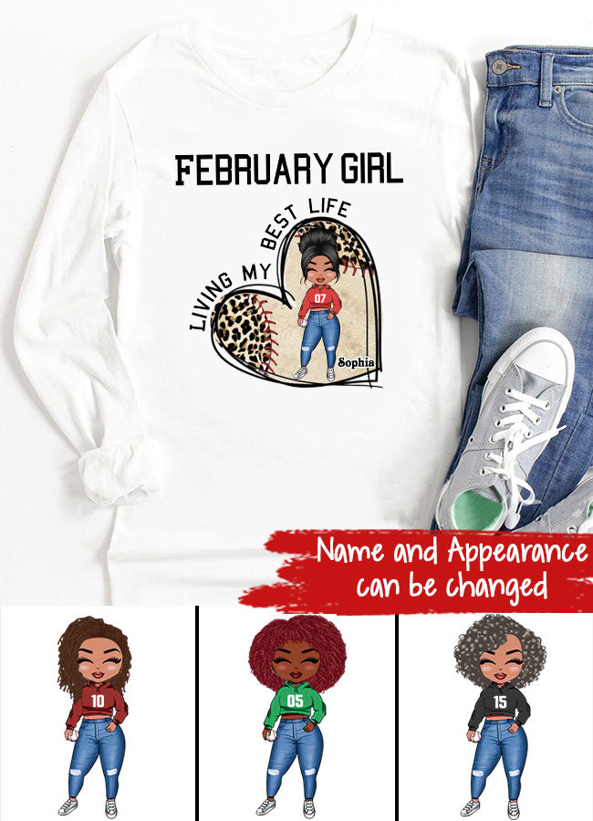 February Birthday Shirt, Custom Birthday Shirt, Queens Born In February , February Birthday Gifts, February Shirts For Woman, Baseball Lover
