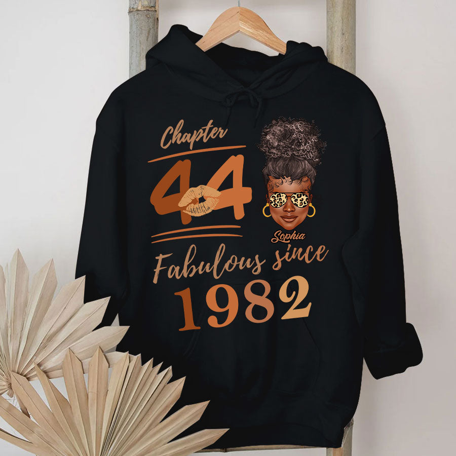 Chapter 44, Fabulous Since 1982 44th Birthday Unique T Shirt For Woman, Her Gifts For 44 Years Old , Turning 44 Birthday Cotton Shirt TLQ