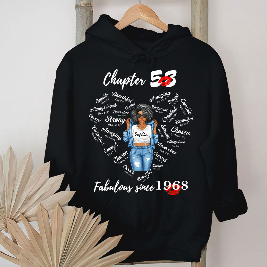 Chapter 58 Fabulous Since 1968 58th Birthday Unique T Shirt For Woman, Her Gifts For 58 Years Old , Turning 58 Birthday Cotton Shirt-TLQ