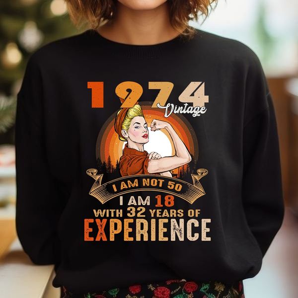 50th Birthday Gifts Ideas 50th Birthday Shirt For Her In 1974 Turning 50 Shirts 50th Birthday, T Shirts For Woman