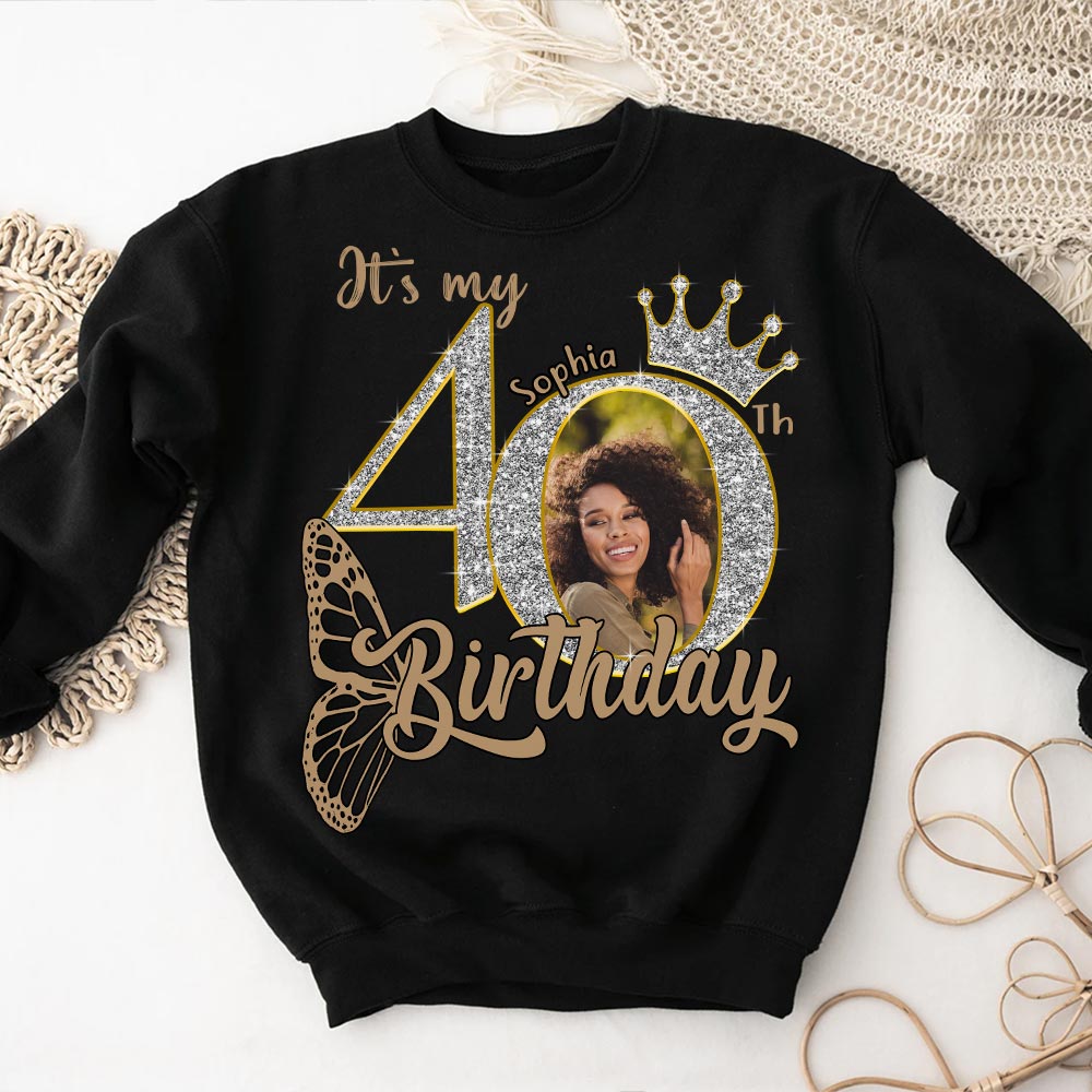 40th Birthday Shirts, Custom Photo Birthday Shirts, Turning 40 Shirt, Gifts For Women Turning 40, 40 And Fabulous Shirt, 40th Birthday Shirts For Her - YPT-HCT