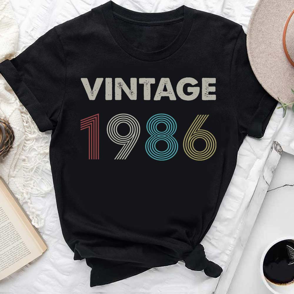 Vintage 1986 Shirt, 40th Birthday Shirt, Gifts For 40 Years Old, 40 And Fabulous Shirt, Turning 40 And Fabulous Birthday Cotton Shirt