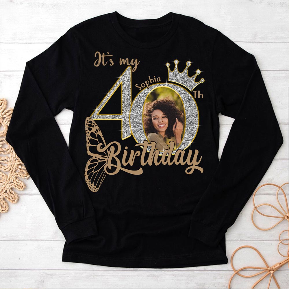 40th Birthday Shirts, Custom Photo Birthday Shirts, Turning 40 Shirt, Gifts For Women Turning 40, 40 And Fabulous Shirt, 40th Birthday Shirts For Her - YPT-HCT