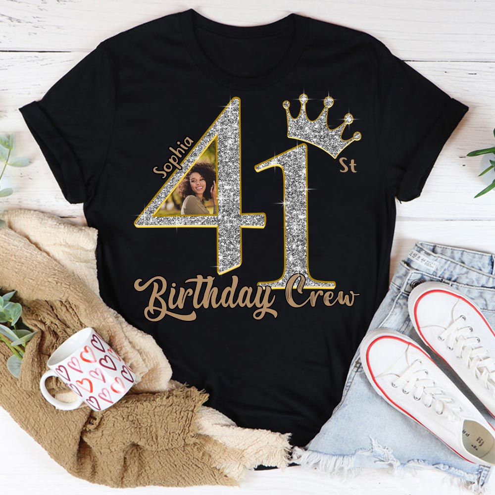 41st Birthday Shirts, Custom Photo Birthday Shirts, Turning 41 Shirt, Gifts For Women Turning 41, 41 And Fabulous Shirt, 41st Birthday Shirts For Her - YPT-HCT