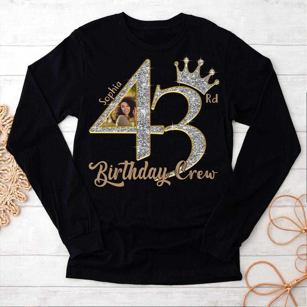 Custom Photo Birthday Shirts, 43rd Birthday Unique T Shirt For Woman, Her Gifts For 43 Years Old, Turning 43 Birthday Cotton Shirt-YPT-HCT