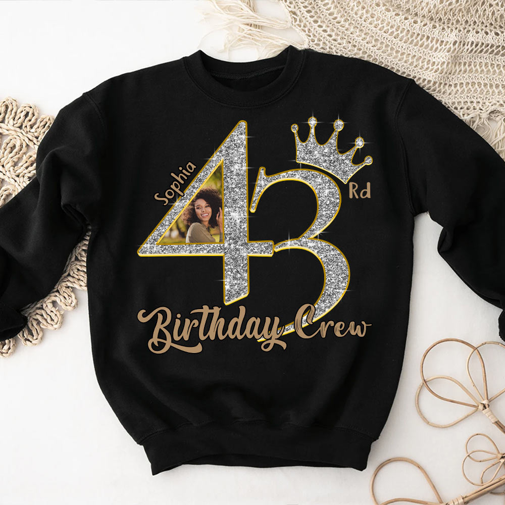 Custom Photo Birthday Shirts, 43rd Birthday Unique T Shirt For Woman, Her Gifts For 43 Years Old, Turning 43 Birthday Cotton Shirt-YPT-HCT