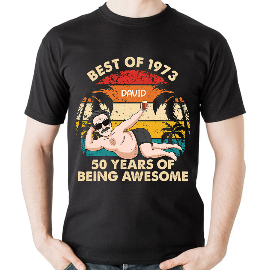 Custom Birthday Shirts, Turning 50 Shirt, Gifts For Men Turning 50, 50 And Fabulous Shirt, 1973 Shirt, 50th Birthday Shirts For Him