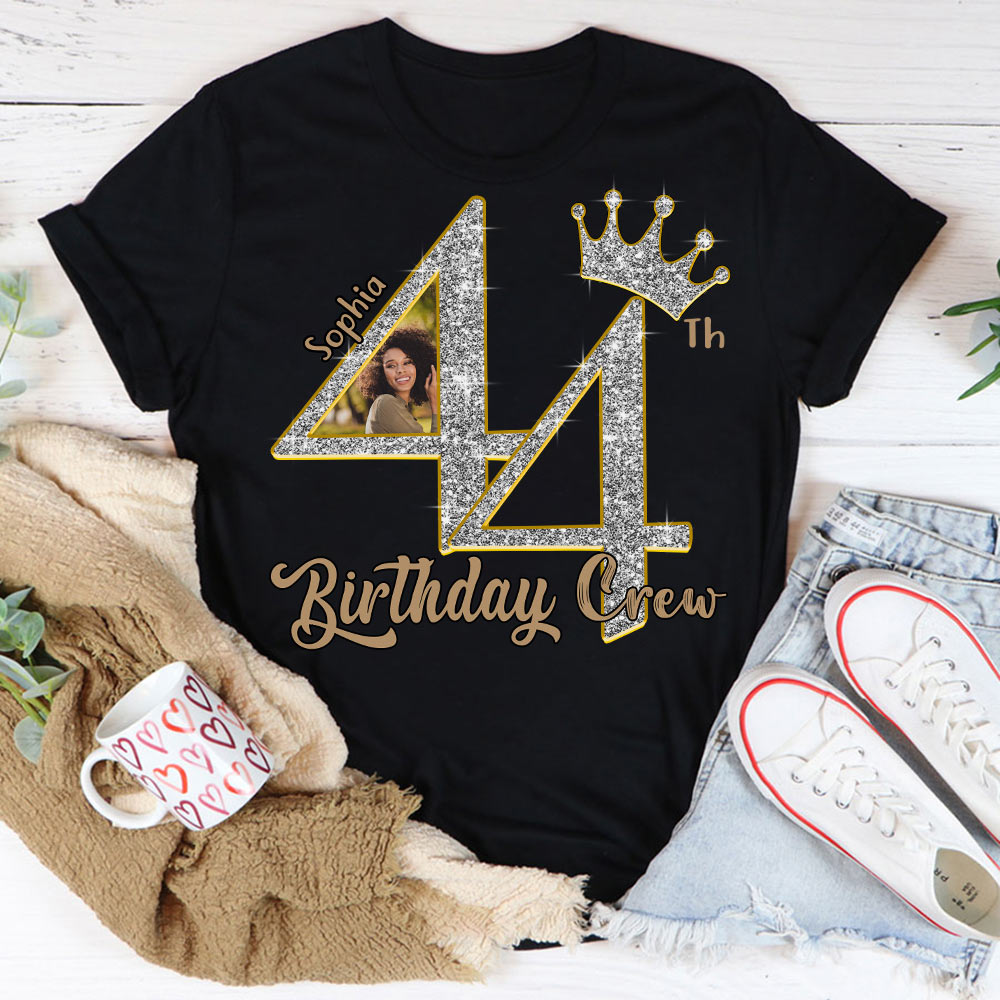 44th Birthday Shirts, Custom Photo Birthday Shirts, Turning 44 Shirt, Gifts For Women Turning 44, 44 And Fabulous Shirt, 44th Birthday Shirts For Her - YPT-HCT