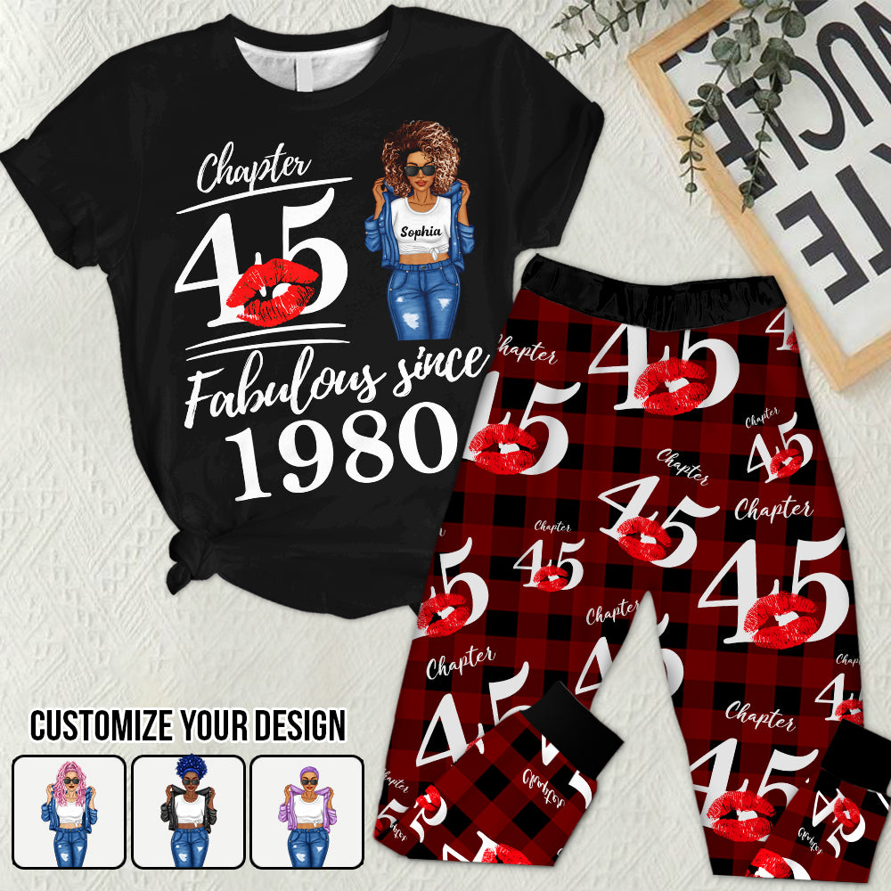 Premium Pajamas Set - Gift Ideas For 45th Birthday, 1980 Birthday Gifts Ideas, Gift Ideas 45th Birthday Woman - HCT
