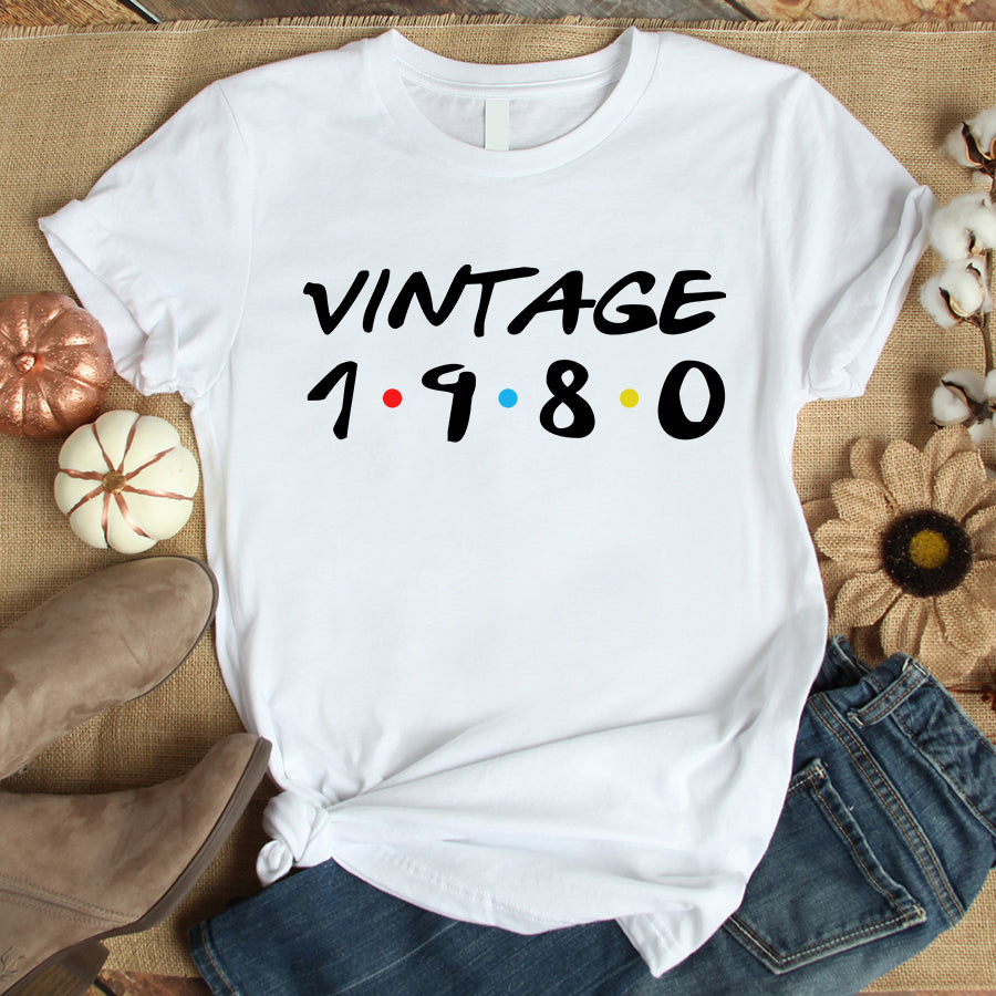 46th Birthday Shirts, Custom Birthday Shirts, Turning 46 Shirt, Gifts For Women Turning 46, 46 And Fabulous Shirt, 1980 Shirt, 46th Birthday Shirts For Her, Vintage 1980 Limited Edition