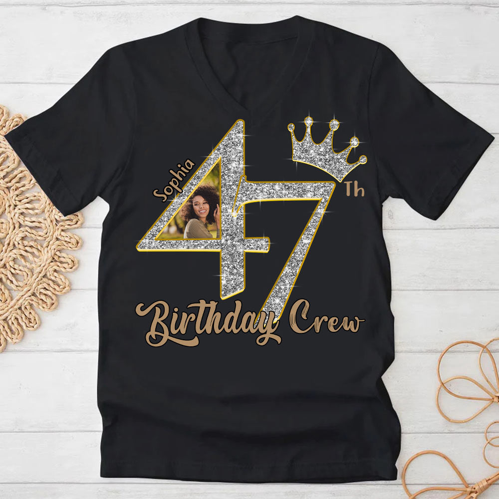 47th Birthday Shirts, Custom Photo Birthday Shirts, Turning 47 Shirt, Gifts For Women Turning 47, 47 And Fabulous Shirt, 47th Birthday Shirts For Her-YPT-HCT