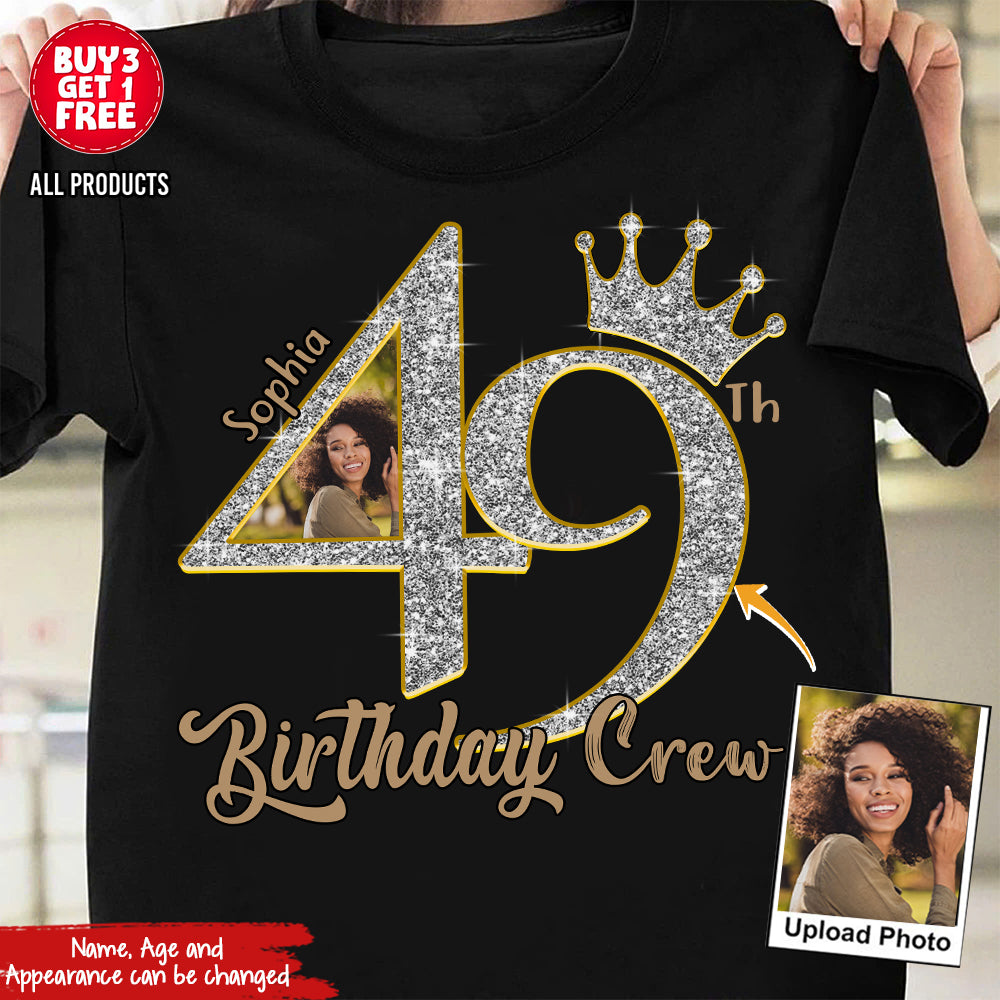 49th Birthday Shirts, Custom Photo Birthday Shirts, Turning 49 Shirt, Gifts For Women Turning 49, 49 And Fabulous Shirt, 49th Birthday Shirts For Her - YPT-HCT