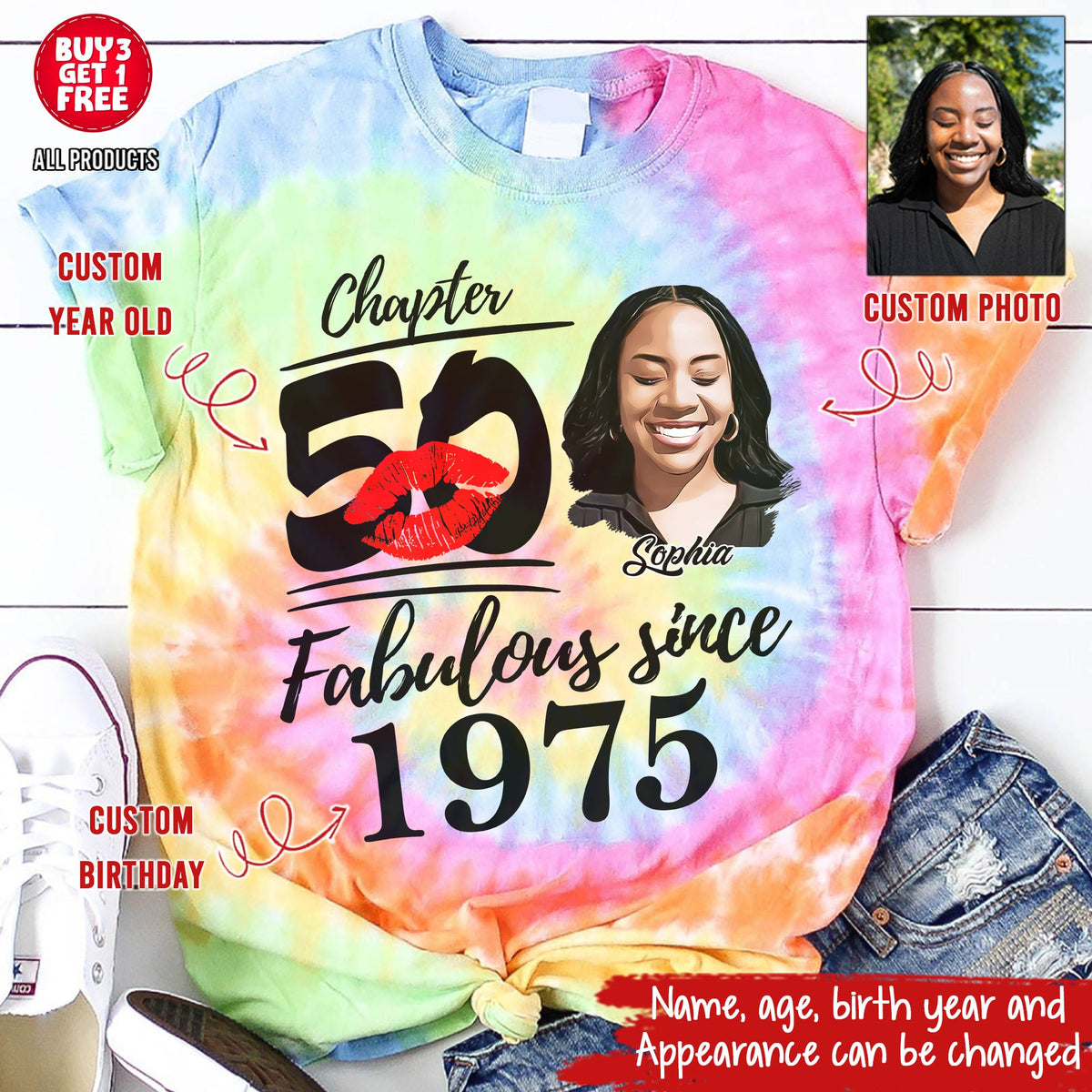 Chapter 50, Fabulous Since 1975 50th Birthday Unique T Shirt For Woman, Custom Birthday Shirt, Her Gifts For 50 Years Old , Turning 50 Birthday Cotton Shirt - YPT-HCT