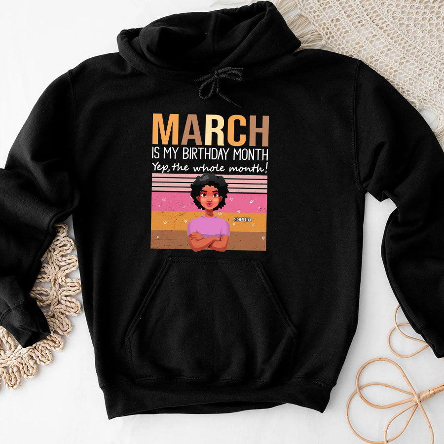 Custom Birthday Shirt, March Birthday Shirts For Woman, March Birthday Gifts