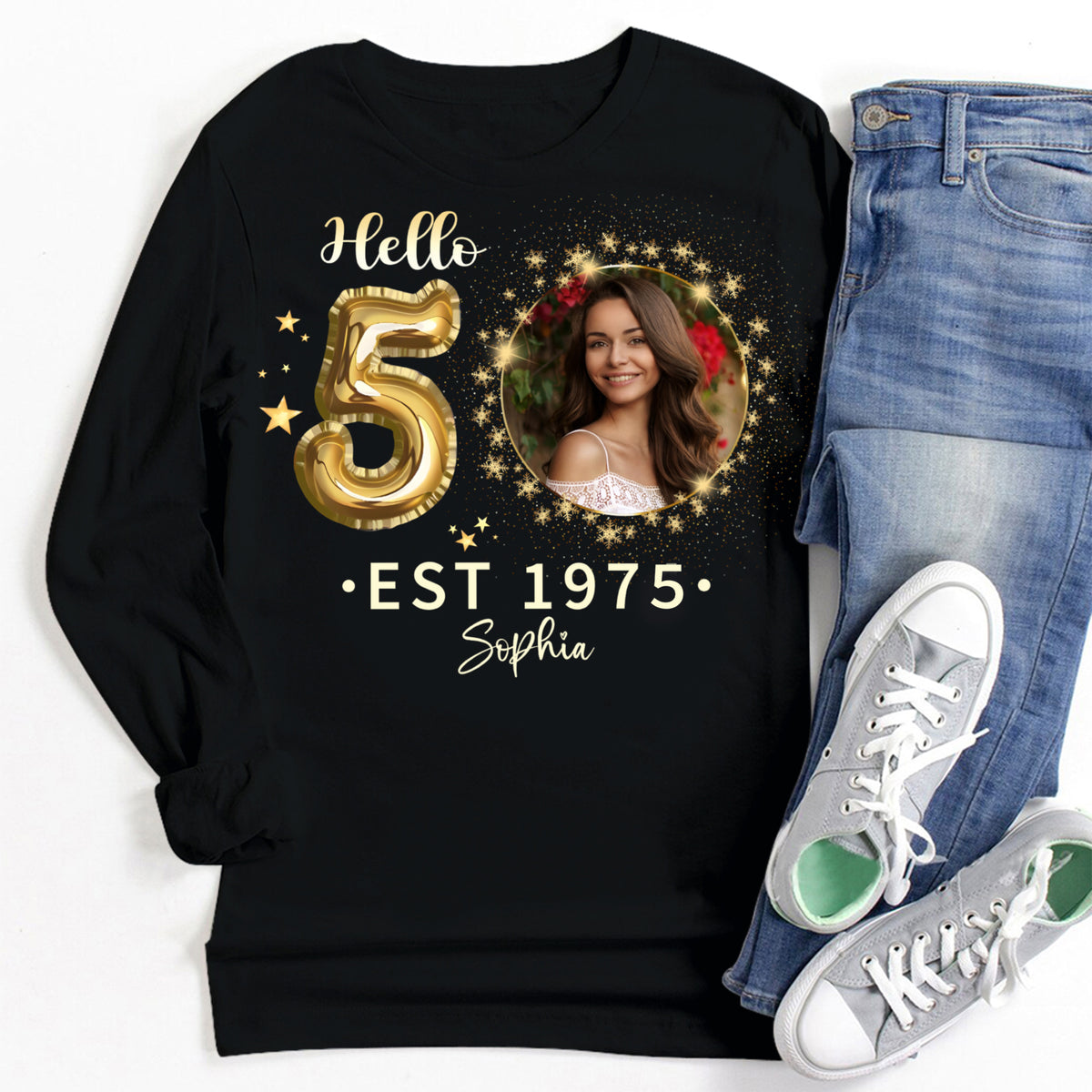 50th Birthday Shirts, Custom Birthday Shirts, Turning 50 Shirt, Gifts For Women Turning 50, 50 And Fabulous Shirt, 1975 Shirt, 50th Birthday Shirts For Her-YPT-TLT