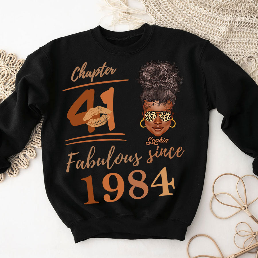 Chapter 41, Fabulous Since 1984 41st Birthday Unique T Shirt For Woman, Her Gifts For 41 Years Old , Turning 41 Birthday Cotton Shirt TLQ