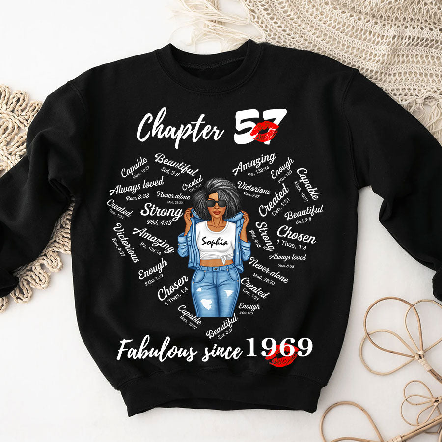 Chapter 57, Fabulous Since 1969 57th Birthday Unique T Shirt For Woman, Her Gifts For 57 Years Old , Turning 57 Birthday Cotton Shirt-TLQ