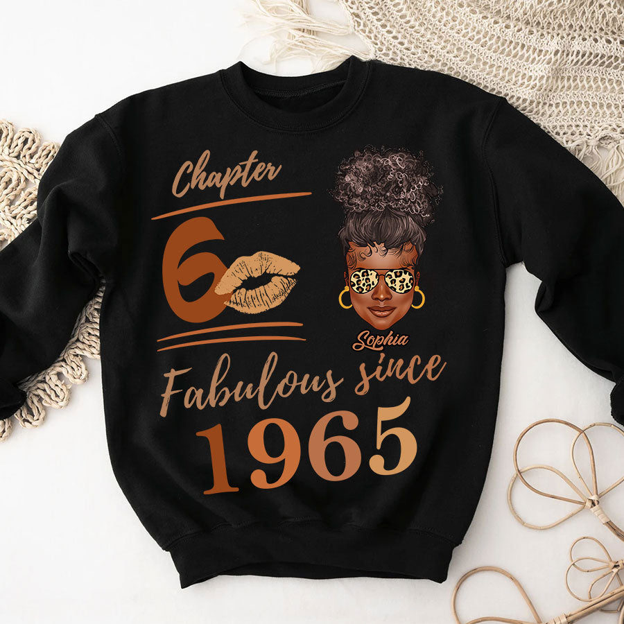 Chapter 60, Fabulous Since 1965 60th Birthday Unique T Shirt For Woman, Her Gifts For 60 Years Old , Turning 60 Birthday Cotton Shirt TLQ