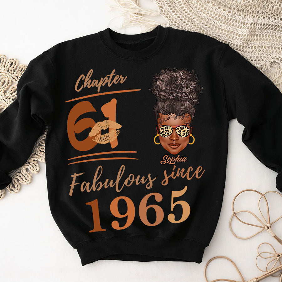 Chapter 61, Fabulous Since 1965 61st Birthday Unique T Shirt For Woman, Her Gifts For 61 Years Old , Turning 61 Birthday Cotton Shirt TLQ