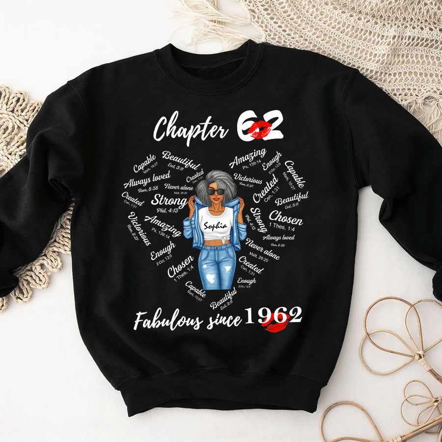 Chapter 62 Fabulous Since 1962 62nd Birthday Unique T Shirt For Woman, Her Gifts For 62 Years Old , Turning 62 Birthday Cotton Shirt-TLQ